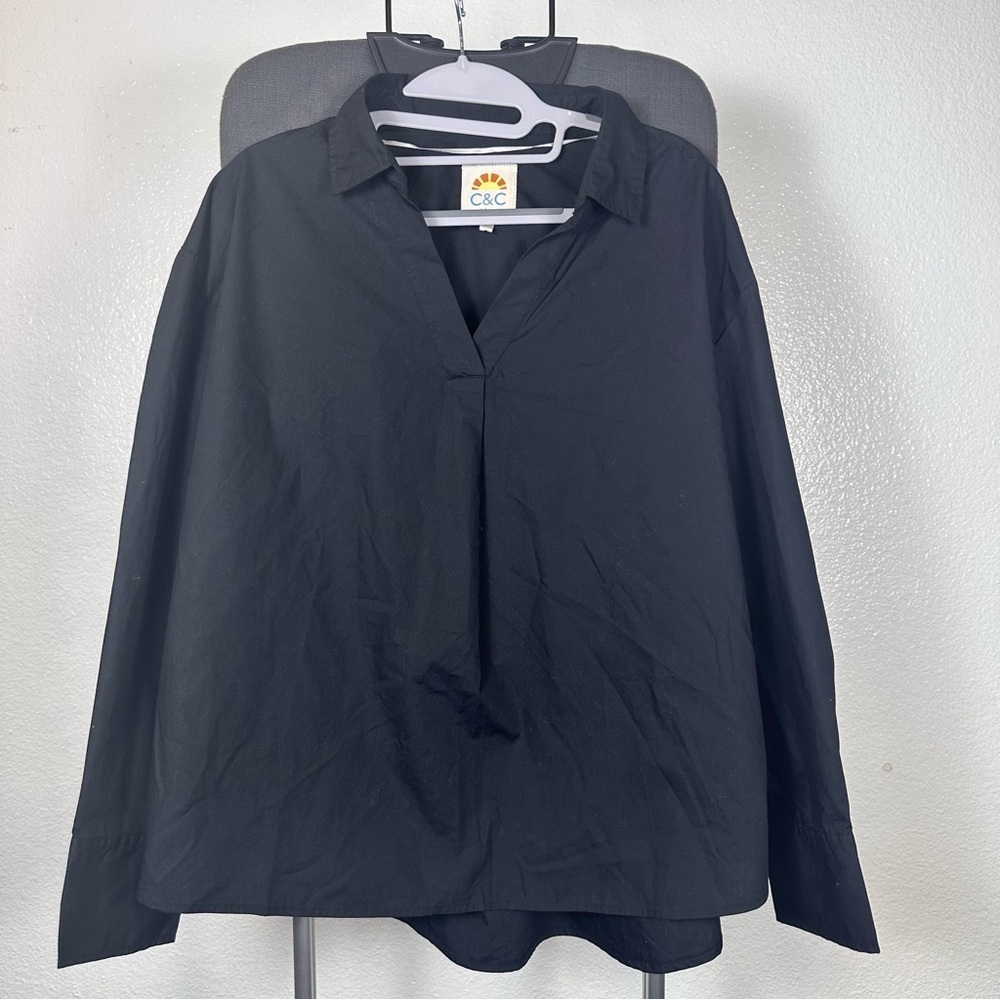 C&C Women’s Black Long Sleeve Blouse Size L